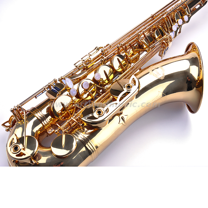 Bb Key Golden Lacquer Finish Professional Tenor Saxophone (ATS4506)