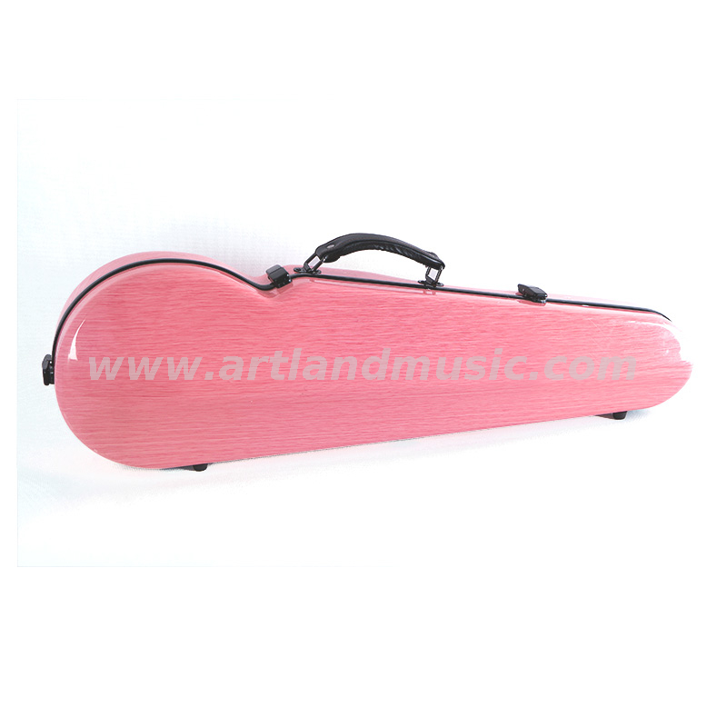 Pink Carbon Fiber Composite Triangle Light Violin Case (SVC002P)