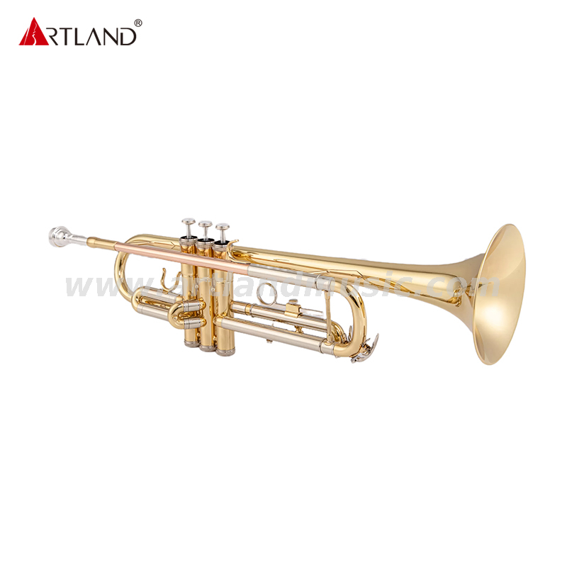Gold Lacquer Trumpet With Brass Lead Pipe And Cupronickel Tuning Slide (ATR3506T)