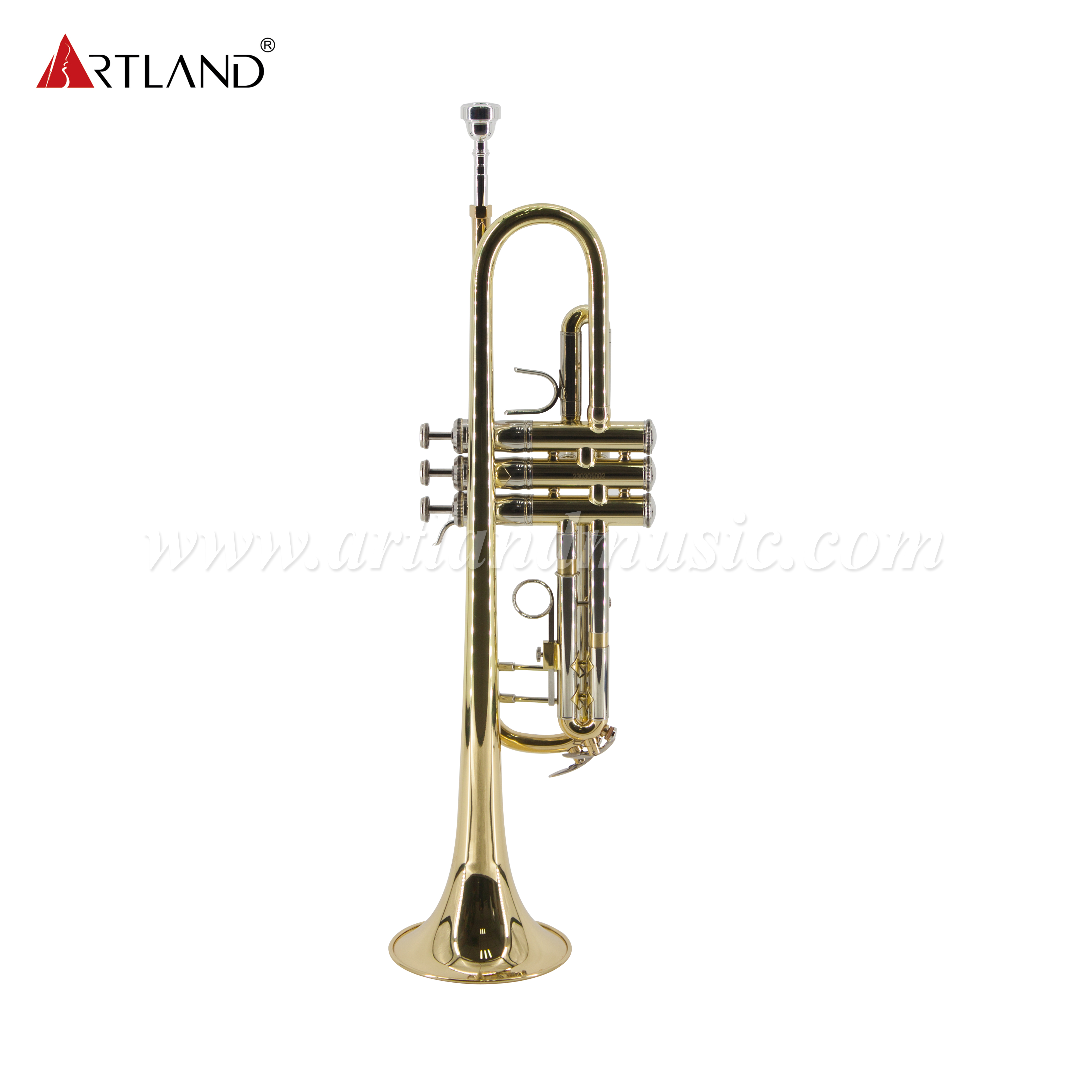 Professional Brass Instrument Solid yellow brass Trumpet With Case (ATR8336)