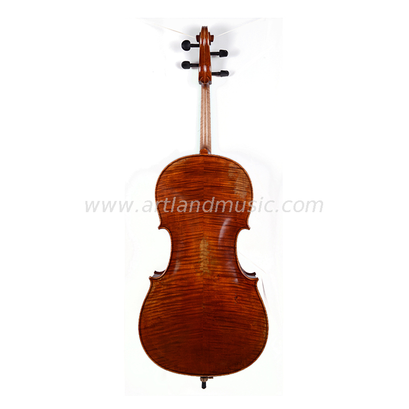 Antique varnish nice flame hand made cello (ACA500)