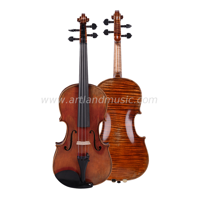 Top grade antique violin with nice flame AVA500