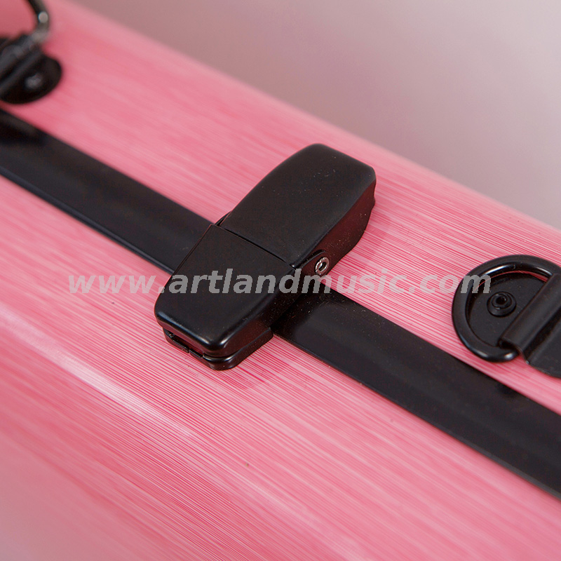 Pink Carbon Fiber Composite Oblong Violin Case (SVC005P) Light