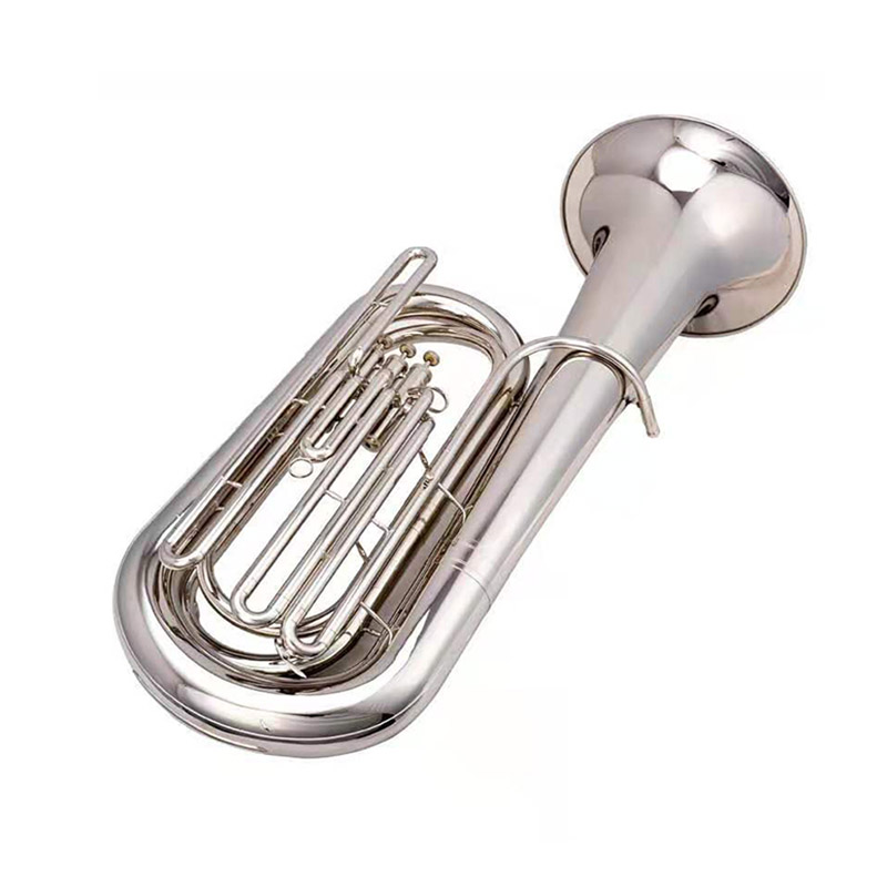 Tuba Nickel Plated Key of bB with Case Brass Tuning Slide（ATTB310）