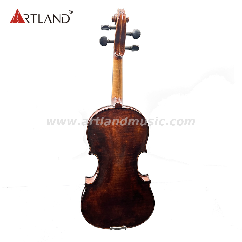 Antique Hand Varnish Violin with Flame on Back(AV62W)