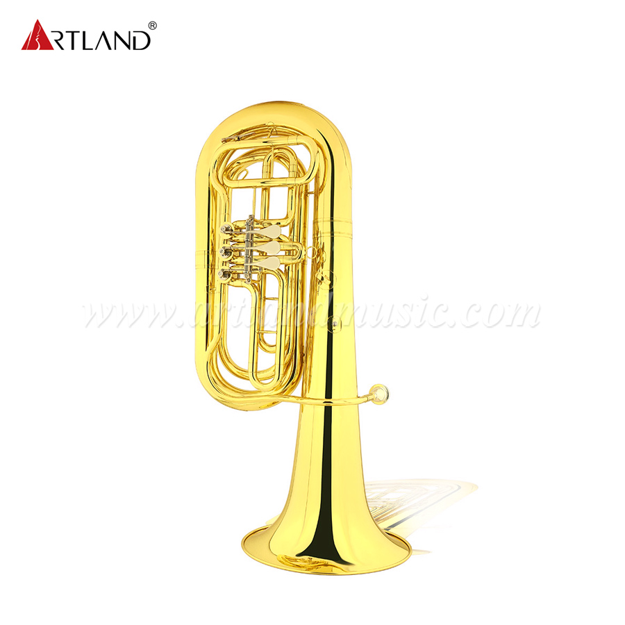 Three Flat Key Gold Lacquer Tuba (ATB300)