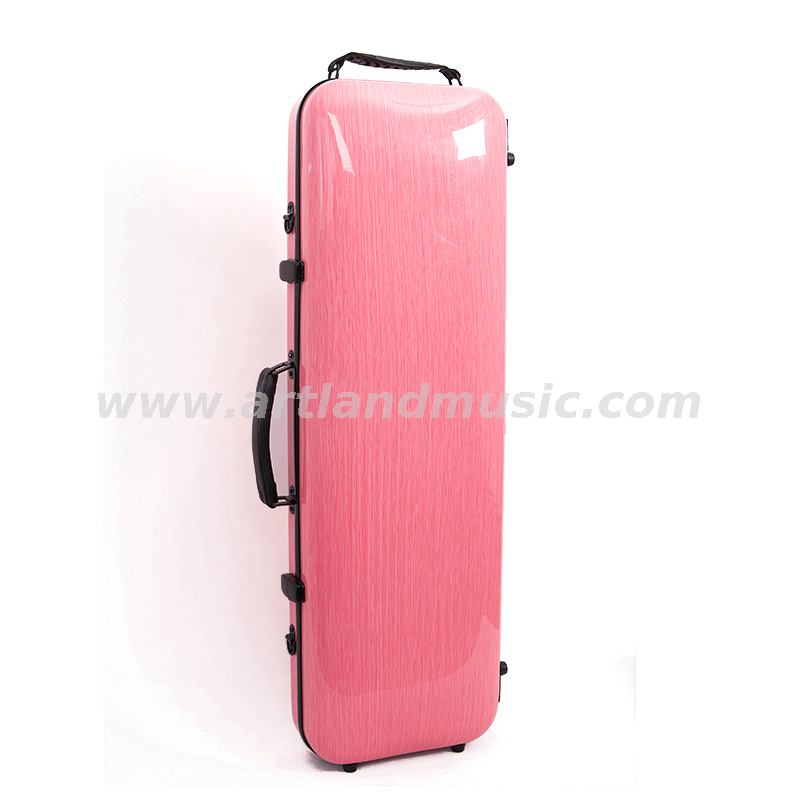 Pink Carbon Fiber Composite Oblong Violin Case (SVC005P) Light