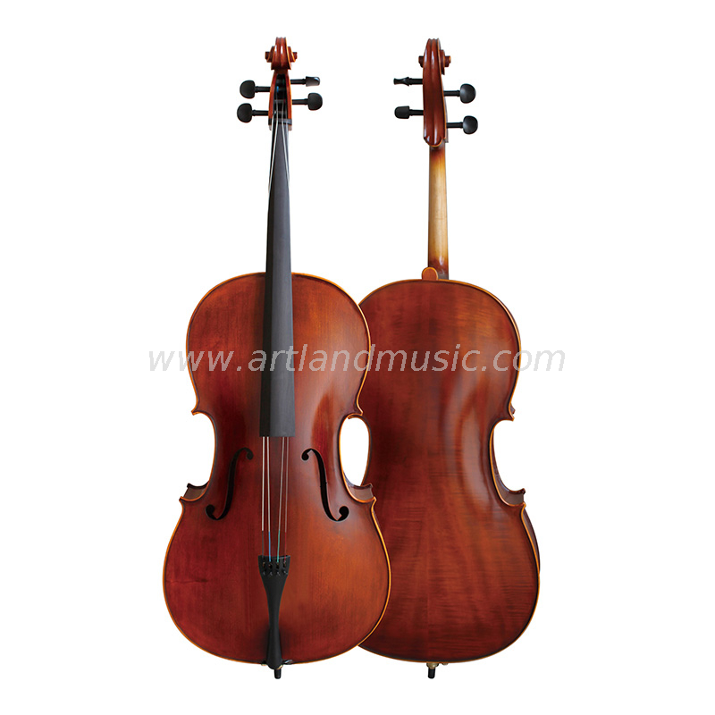 Flamed Cello with Bag and Bow-Mc110