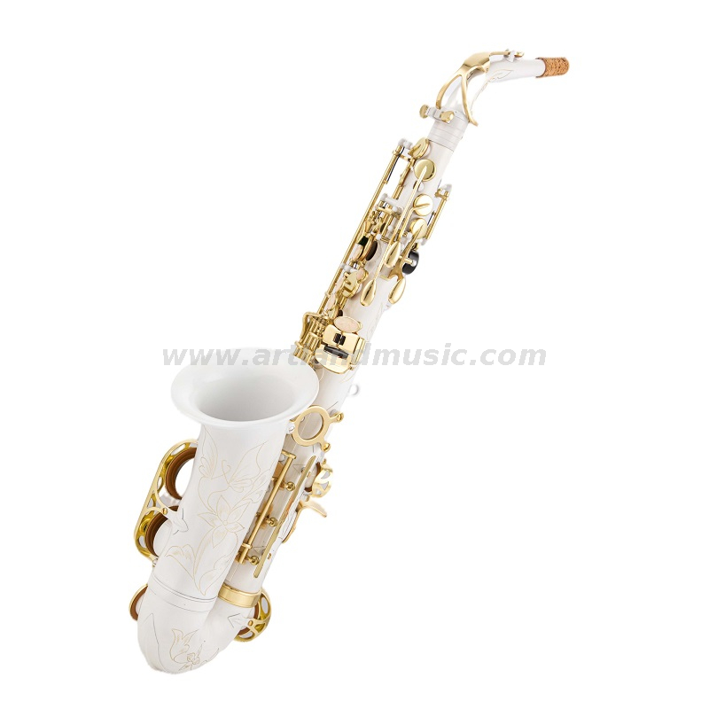 Eb Alto Saxophone Gold Lacquer Key White Body (AAS5505CW)